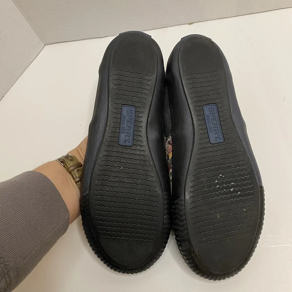 Paul Sperry‎ Doctor Who Comic Canvas Slip On Sneakers Black STS99303 Womens 6.5
